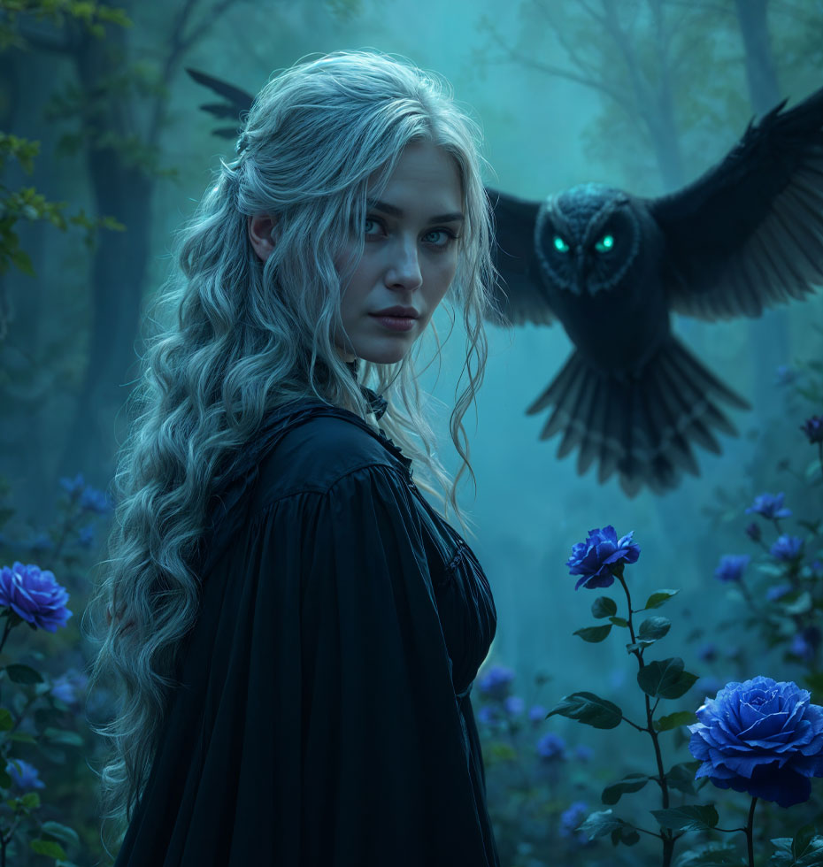 Mystical forest scene